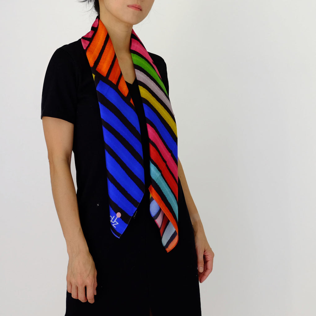 LINES SILK SCARF