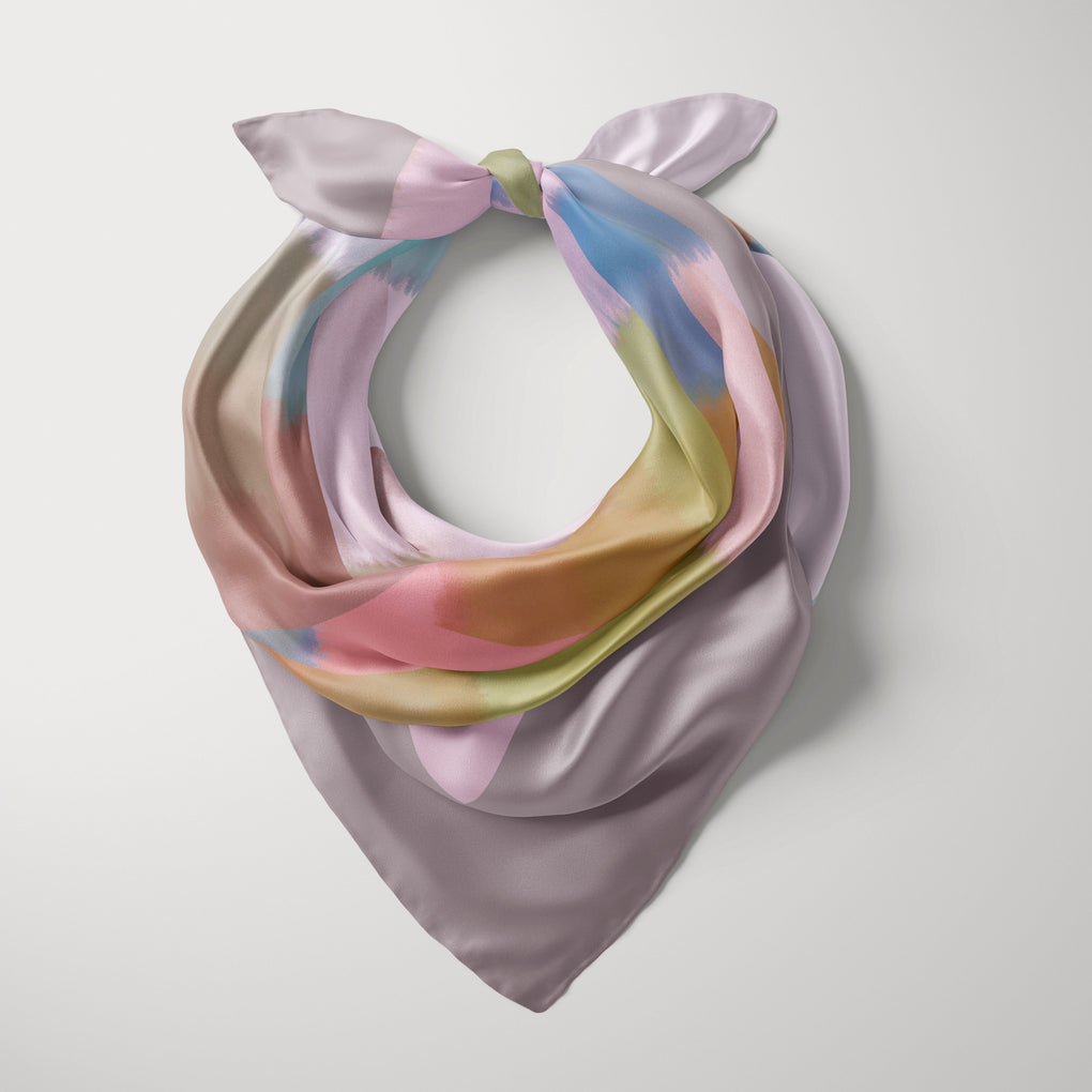 THE MIRRORS PASTEL SILK SCARF