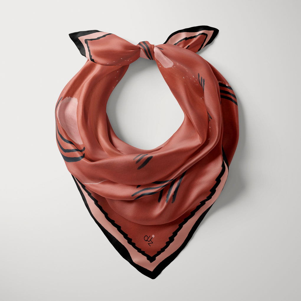 THE IMPERFECTION FLOW BRICK SILK SCARF