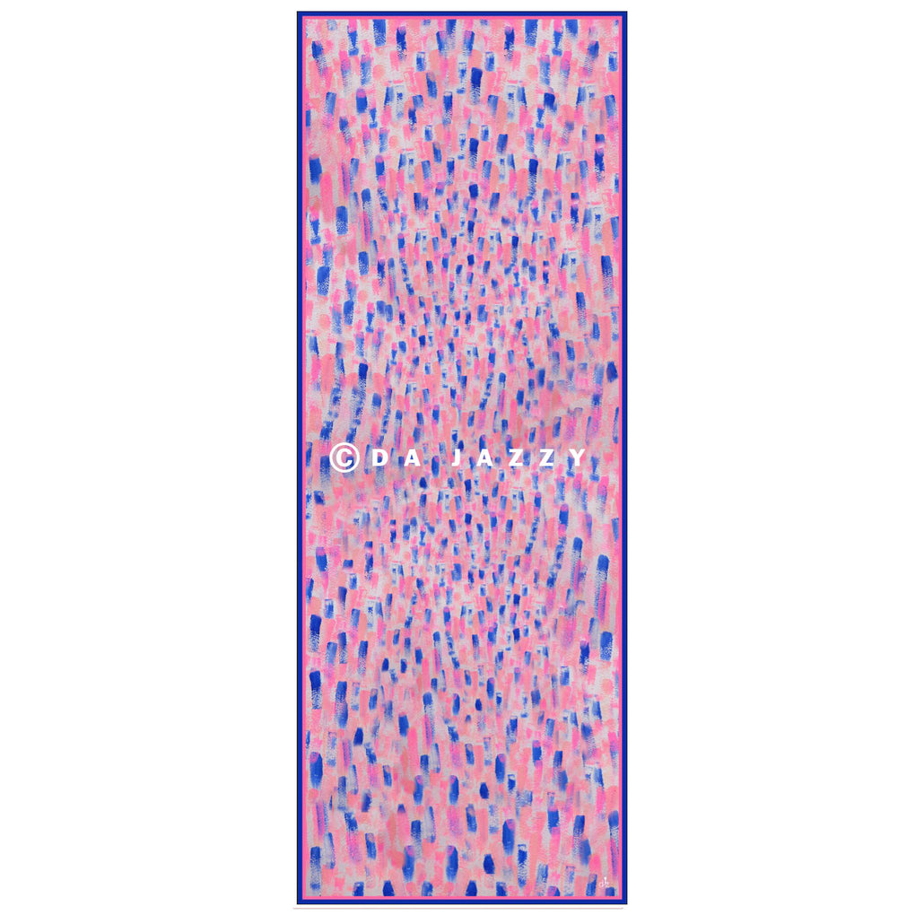 RAIN BRUSH STROKES LONG SILK SCARF